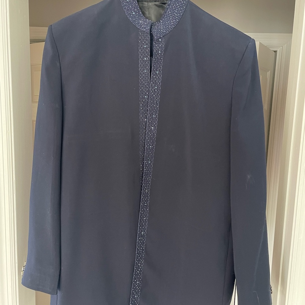 Navy Blue Indian cultured 3 piece suit